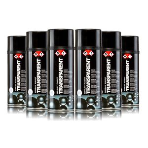 6x Sprühlack - Sprühfarbe Spraydose Acryllack DIY Lack Spray 400ml   : Klarlack Transparent Glanz