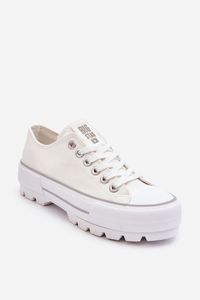 Plateau-Sneaker aus Stoff Big Star LL274150 Weiß 40