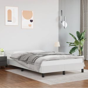 Möbel Bettgestell mit Kopfteil Weiß 120x200 cm Kunstleder - Klassische Betten 347490