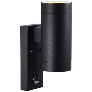 Nordlux Außen-Wandlampe TIN MAXI Sensor, schwarz, IP54, 21519103