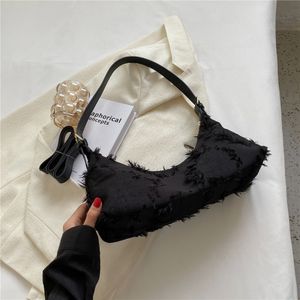 Toptrends Umhängetaschen aus Segeltuch mit Fransen für Damen, große Kapazität, Hobo-Damenhandtaschen