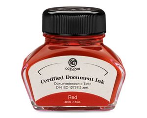 Document Ink red, dokumentenechte Tinte, zertifiziert nach DIN ISO 12757-2, 30 ml