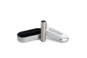 Clipper Metall Micro Platted V3 mit edler Metallbox - Farbe: Silber - Das kleine Clipper Metall für die Hosentasche