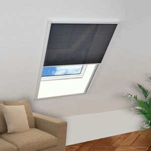 Möbel - Insektenschutz-Plissee für Fenster Aluminium 100x160 cm (1parcel)