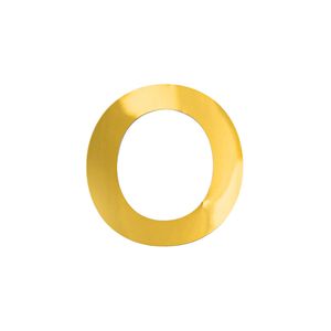 Oblique Unique Bügelbild Buchstabe O Bügelfolie für DIY Gestaltung Beschriftung von Kleidungsstücken uvm. - gold