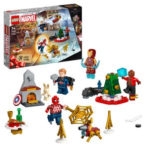 LEGO 76267 Marvel Avengers Adventskalender 2023, Weihnachtskalender mit 24 Geschenken inkl. Captain America, Spider-Man, Iron Man und weiteren Superhelden-Minifiguren, Weihnachts- und Advents-Geschenk