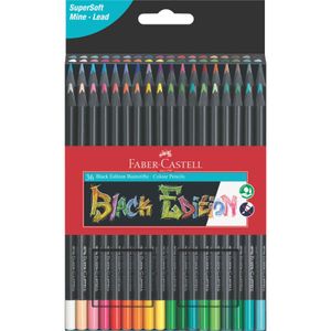 FABER-CASTELL Dreikant-Buntstifte Black Edition 36er Etui