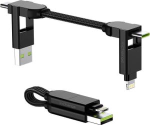 Rolling Square inCharge X | All in one kábel pre iPhone, Android, USB C a ďalšie zariadenia - čierny Rolling Square inCharge X | All in one kábel pre iPhone, Android, USB C a ďalšie zariadenia - čierny