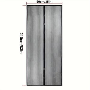 210x90cm Magnetická sieťka proti hmyzu na dvere, magnetická sieťka proti komárom, automaticky zatvorená, záves proti komárom na balkónové dvere na terasu,