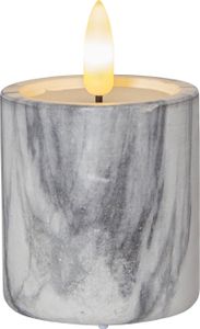 Star LED-Kerze 'Flamme Marble', Marmoroptik,