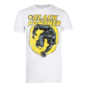 Black Panther - T-Shirt für Herren TV502 (L) (Weiß/Gelb/Schwarz)