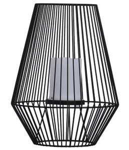 Dehner Solar-Laterne Vilaflor, warmweißes Licht, Ø 26 cm, Höhe 34 cm, schwarz