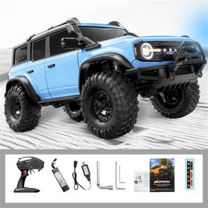 HB Toys 1/10 RTR Brushless Ferngesteuertes Auto, Schnelle RC Autos, Max. 18km/h, ​​RC Offroad RC Truck mit 1 Lipo Akkus für Jungen, Blau