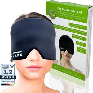 LisaCare Migränemaske - Kühlmaske - Kühlmütze - Migräne Maske Schwarz