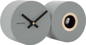 Karlsson - Wanduhr Duo Kuckuck - Mausgrau