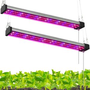 2er Set LED Pflanzenlampe,96 LEDs 50cm Vollspektrum LED Grow Lampe Pflanzenlicht,LED Grow light für Indoor-Pflanzen Veg Flower