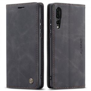 Handy Hülle für Huawei P20 Pro Klapphülle Bookcase Flip Cover Handy Tasche Etui Farbe: Schwarz