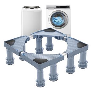 Waschmaschinen-Untergestell Kirburg Sockel 8 höhenverstellbare Füße bis 400 kg zum Erhöhen von Großgeräten Podest Grau