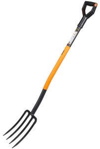 Bradas Spatengabel Länge 1.250 mm 4 Zinken schwarz/orange