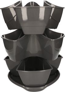 KOTARBAU® Triple Herb Pot 40x30cm Anthracite Vertikálna bylinková záhrada