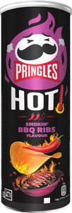 Pringles Hot Smokin BBQ Ribs Stacking Chips Barbecue Flavour 160g