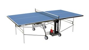Donic Outdoor-Tischtennisplatte Roller 800, wetterfest, klappbar, schneller Aufbau, inklusive Tischtennisnetz, mit Schläger- und Ballhalterung,Tischtennis