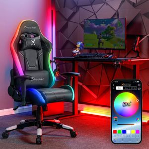 X Rocker Agility Compact eSports RGB Gaming Bürodrehstuhl für Kinder & Teenager mit Neo Motion™ Sync Beleuchtung & App-Steuerung