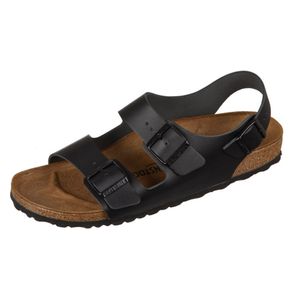 Birkenstock Milano Schwarz Glattleder Größe: 39 Schmal