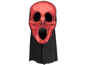 Halloweenmaske Totenkopfmaske Zähne verschiedene Farben, Variante wählen:rot