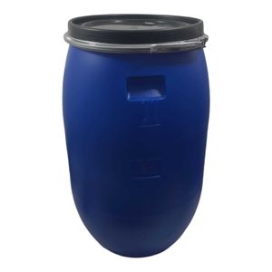 Regentonne Weithalsfass 120 Liter Regenfass Kunststoffbehälter blau mit Wasserhahn