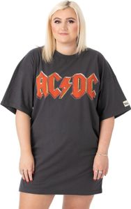 AC/DC - Dámske tričkové šaty NS6944 (L) (čierna/červená)