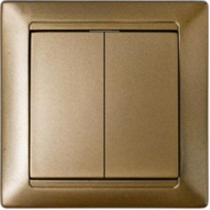 Serienschalter Unterputz Lichtschalter 10A Premium serie STILE Bronze