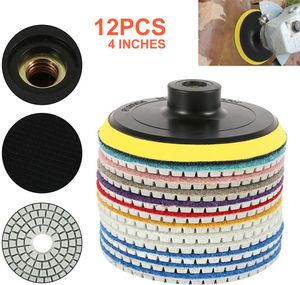 12x Diamant Polierscheiben Schleifpad Polierpad Steinschleifer Set Nass TROCKEN Diamant Polierscheiben 200-6000 # Granit