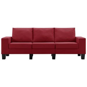 【Möbel Design ❀】 3-Sitzer-Sofa Weinrot Stoff, Wohnlandschaft-Sofa, Couch, Relaxsofa Moderne