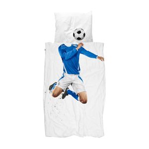 Snurk Baumwollbettwäsche  Soccer 135x200 cm+80x80 Farbe Blue