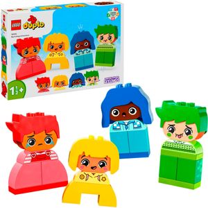 LEGO DUPLO Große Gefühle, Stapelspiel zum Bauen mit 23 bunten Bausteinen und 4 Figuren, Motorik-Spielzeug zur Förderung der sozialen und emotionalen Entwicklung von Kleinkindern ab 18 Monaten 10415