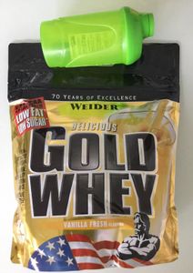 Weider Gold Whey Protein, 2kg Beutel Eiweis Vanille +Bonusshaker