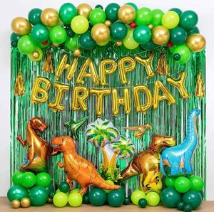 XXL Set Dinosaurier Party Kinder Geburtstag 113 Teile Deko T Rex Dino Zug Ballon Girlande Ballongirlande Ballonbogen Bogen