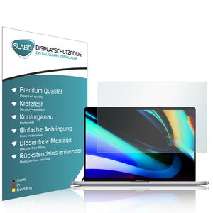 2x Slabo Displayschutzfolie für MacBook Pro 16" (2019) KLAR "Crystal Clear" Displayfolie Schutzfolie Folie