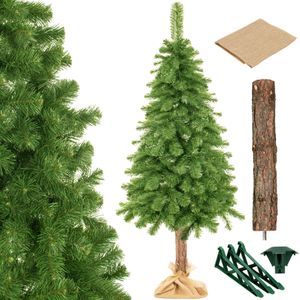 Künstlicher Weihnachtsbaum Kiefer Naturstamm Jutesack 160 cm