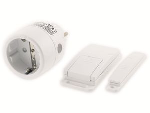 ChiliTec Funk Abluft-Steuerung Set mit Magnet Kontaktschalter Dunstabzug Küche Kamin Ofen 230V Universal bis 2000Watt Weiß
