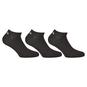 FILA Invisible Sneakers Socken Unisex, 3 Paar - Kurzsocken, Logobund, uni, 35-46 Schwarz 43-46 (9-11 UK)