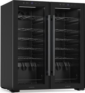 Klarstein Shiraz Weinkühlschrank 2 Zonen - 36 Flaschen, Freistehend, 5-18 °C, LED-Beleuchtung, Touch-Bedienung, Elegantes Design, Weinklimaschrank Klarstein Shiraz Weinkühlschrank 2 Zonen - 36 Flaschen, Freistehend, 5-18 °C, LED-Beleuchtung, Touch-Bedienung, Elegantes Design, Weinklimaschrank