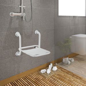 Jopassy Duschklappsitz Faltender Duschsitz Duschstuhl  Edelstahl 304 ABS 35x32.5cm Duschsitz Klappbar