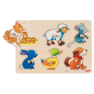 goki 57929 Hintergrundbildpuzzle Mutter und Kind, bunt