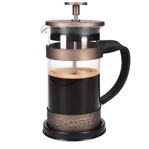 Navaris French Press Kaffeebereiter mit Edelstahl Filter - 350 ml Stempelkanne - 12x8,5x16,5cm - 0,35 l Kaffeezubereiter Presskanne - auch für Tee