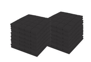 12 Stück Selbstklebend Akustikschaumstoff Dämmung Schwarz Akustikschaumstoff Pyramidenschaumstoffe 30x30x5 cm