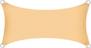 Sonnenschutzsegel Schattenspender Sonnensegel 4 x 6 m HDPE beige Rechteck Segel
