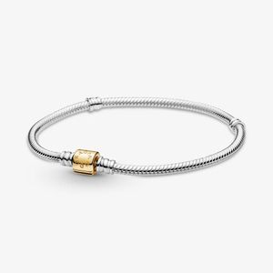 Pandora Shine 599347C00 Hadí náramek Moments Two-coloured s válcovým zapínáním 20 cm