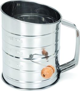 mehlsieb 400 g rostfreier Stahl silber